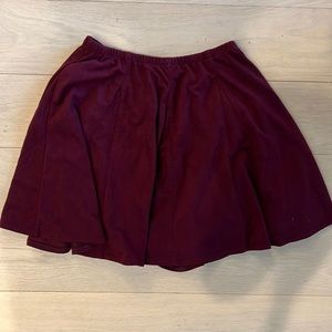 Maroon Brandy Melville fall skater skirt